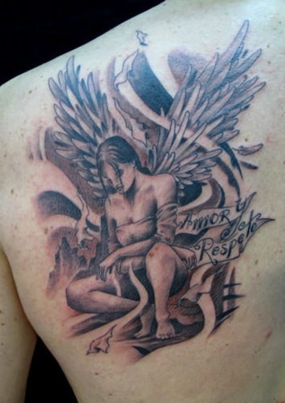 Sad Angel Tattoo