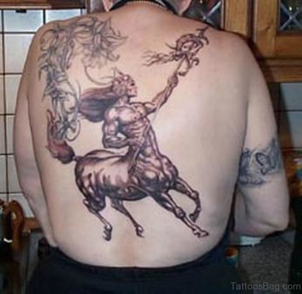Sagittarius Tattoo On Back