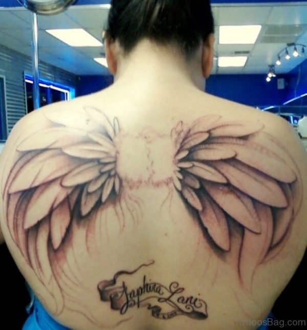 Saphira Lone Memorial Angel Tattoo