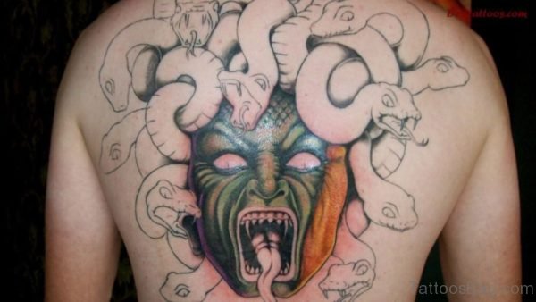 Scary Angry Medusa Tattoo