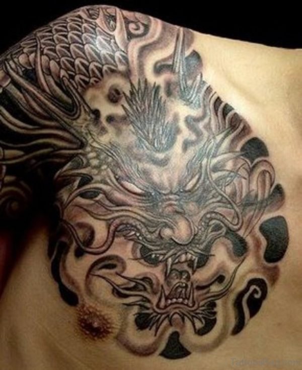 Scary Dragon Tattoo