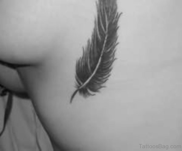 Simple Feather Tattoo Design