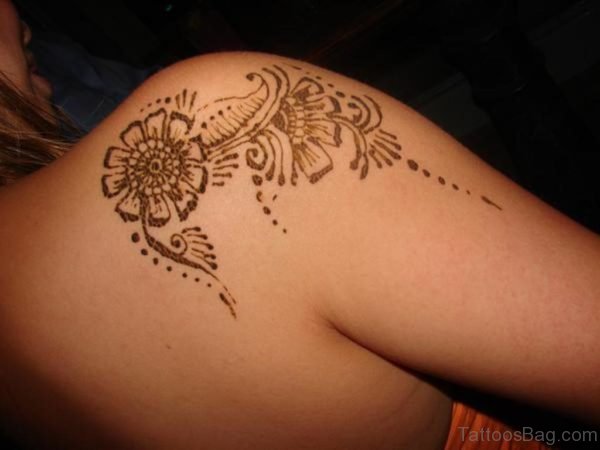 Simple Flower Henna Tattoo