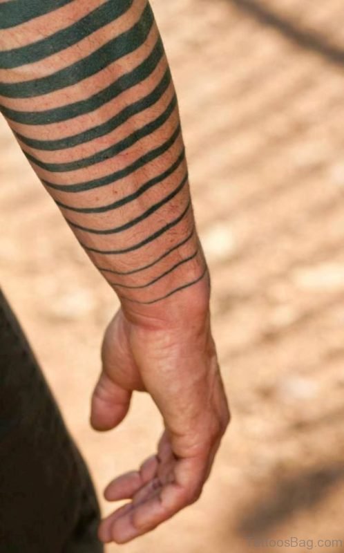 Simple Geometric Tattoo On Wrist