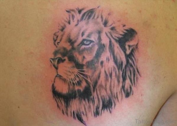 Simple Lion Face Tattoo Design