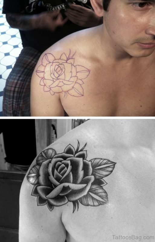 Simple Rose Tattoo Design