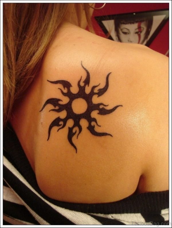 Simple Tribal Sun Tattoo