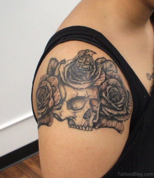 Skull And Roses Tattoo