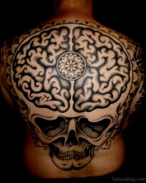 Skull Brain Tattoo