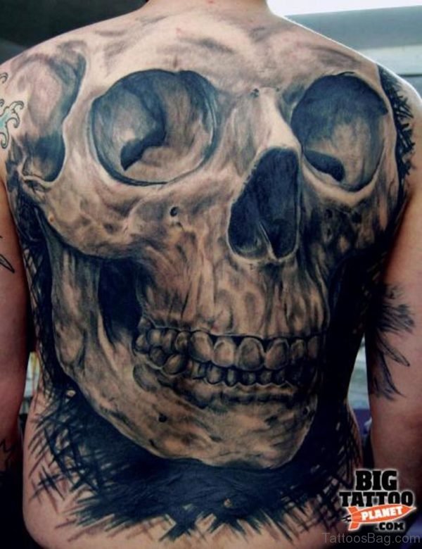 Skull Horror Tattoo Design