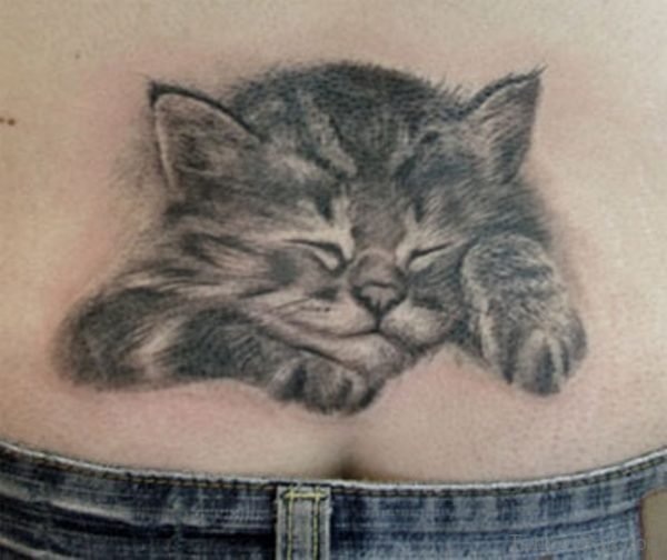Sleeping Cat Tattoo