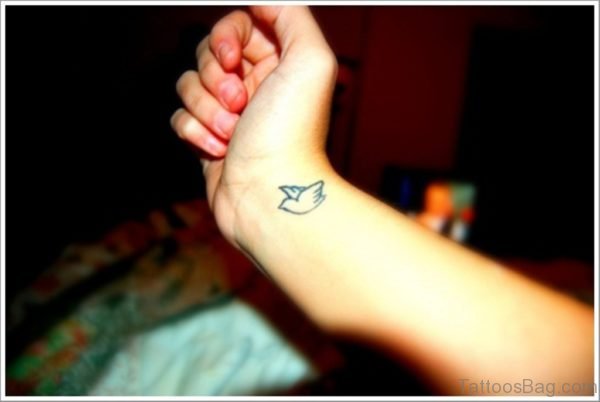 Small Bird Tattoo On Wrist