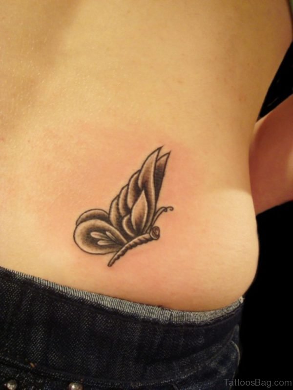 Small Butterfly Tattoo On Lower Back
