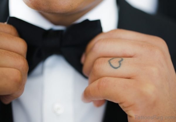 Small Heart Tattoo On Finger