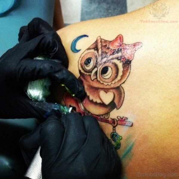 Small Owl Tattoo Design
