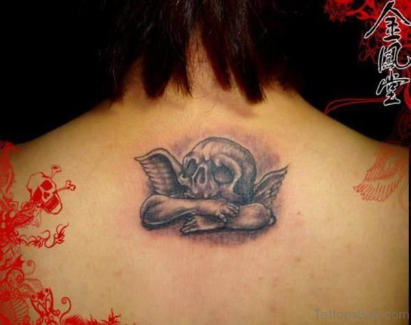 Small Skull Tattoo On Back