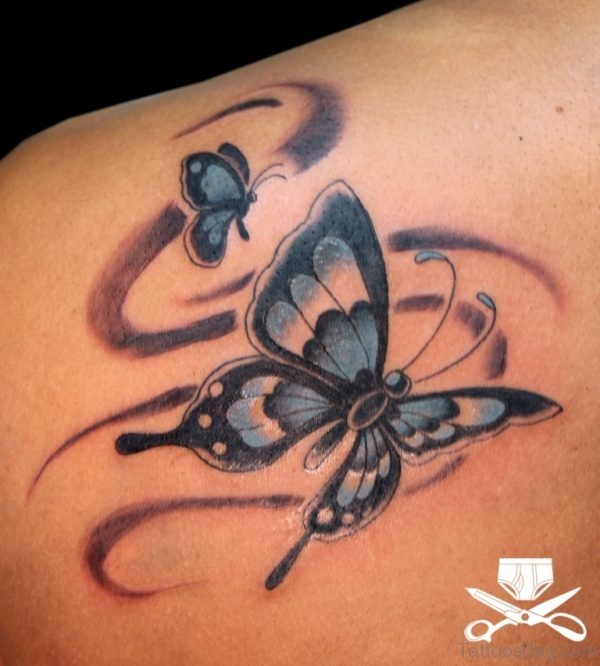 Smokey Butterflies Tattoo