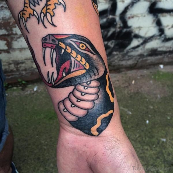 Snake Tattoo On Wrist