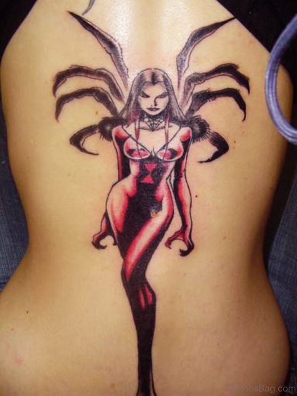 Spider Girl Tattoo Design