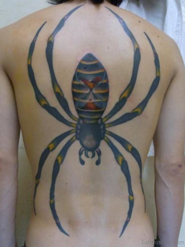 Spider Tattoo On Whole Back