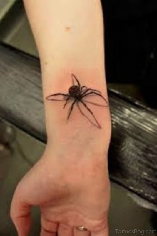 Spider Tattoo On Wrist