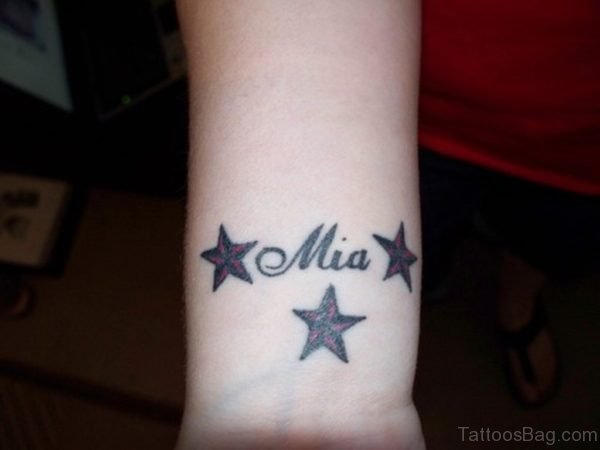 Star And Name Tattoo