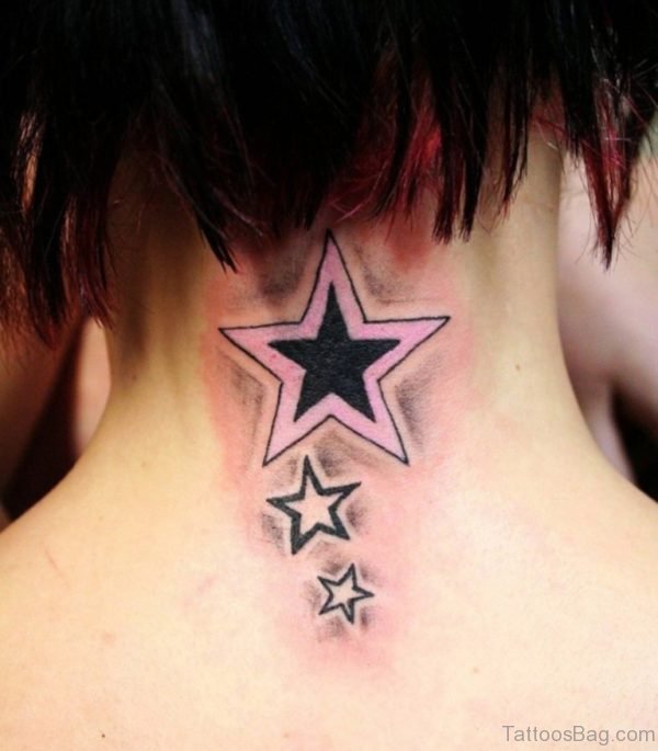 Star Tattoo Design On Back 