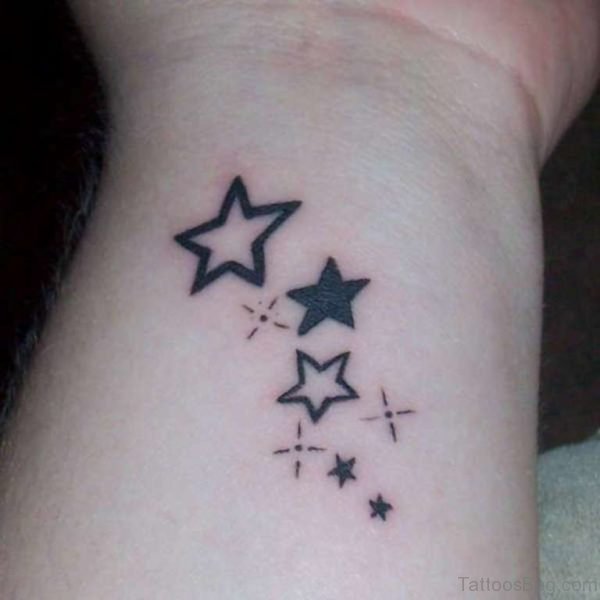 Star Tattoo Design On Wrist