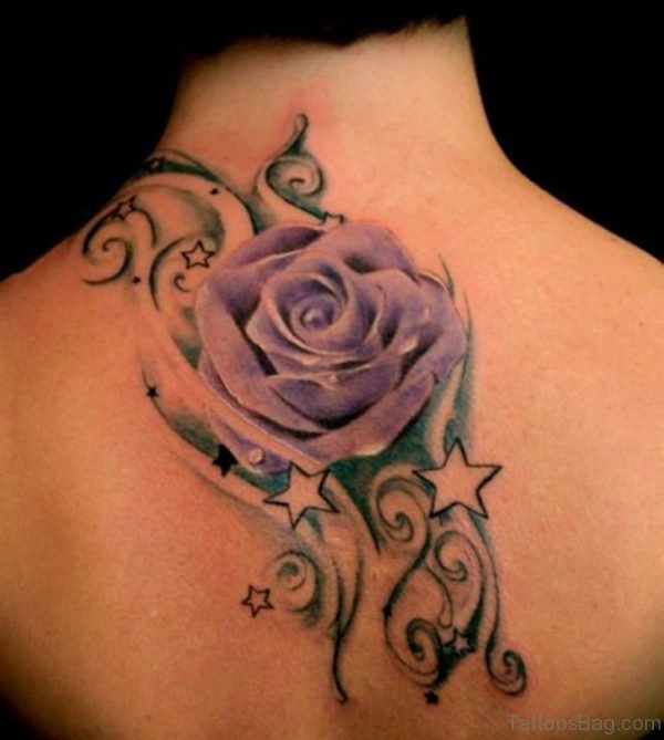 Stars And Rose Tattoo