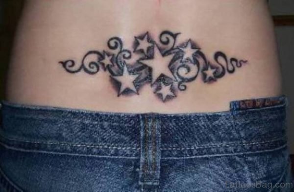 Stars Tattoo On Lower Back