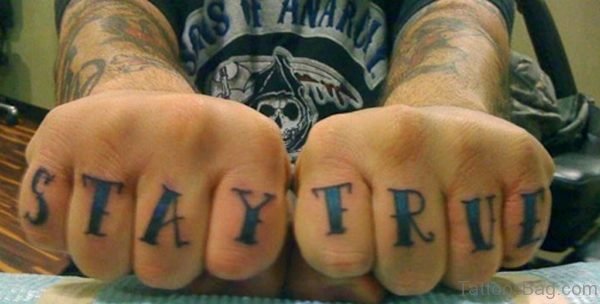Stay True Word Tattoo-