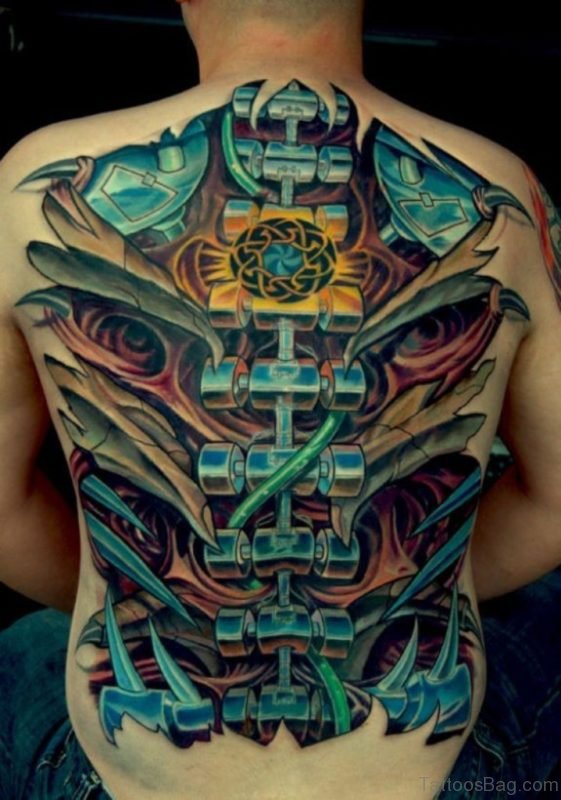 Stunning Biomechanical Tattoo