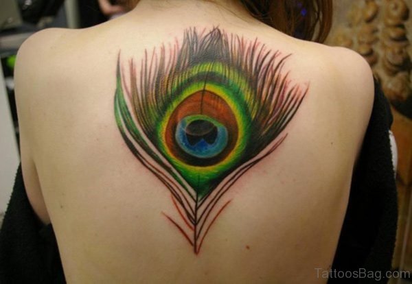 Stunning Colorful Feather Tattoo