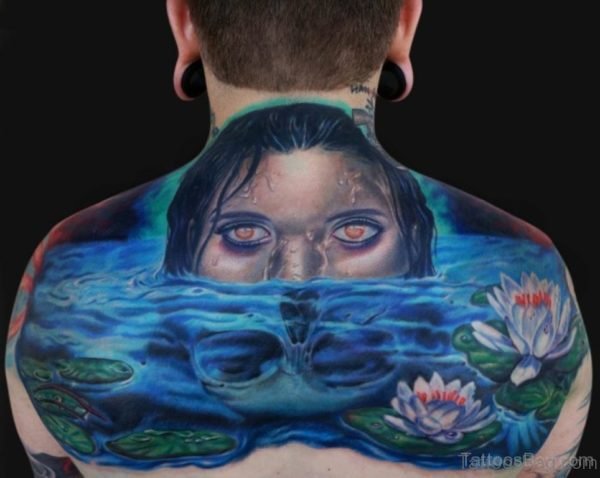 Stunning Horror Tattoo On Back