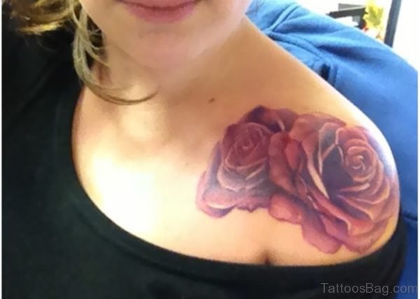 Stunning Pink Rose Tattoo
