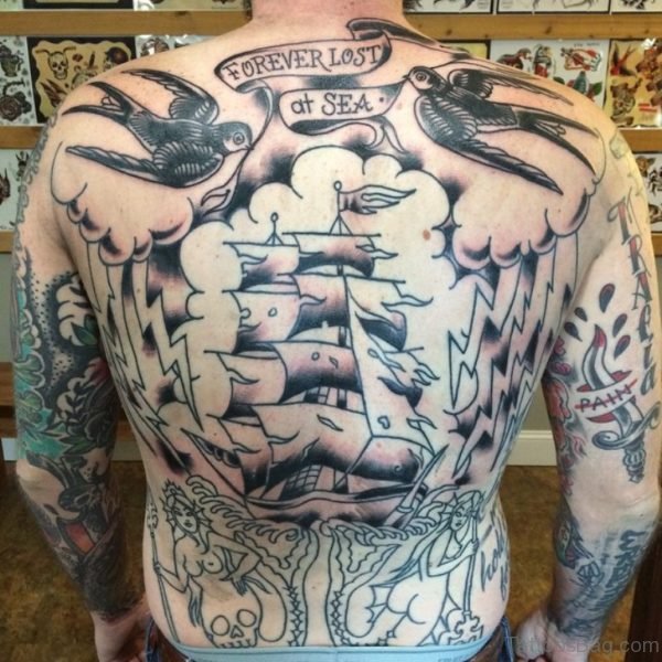 Stunning Ship Tattoo