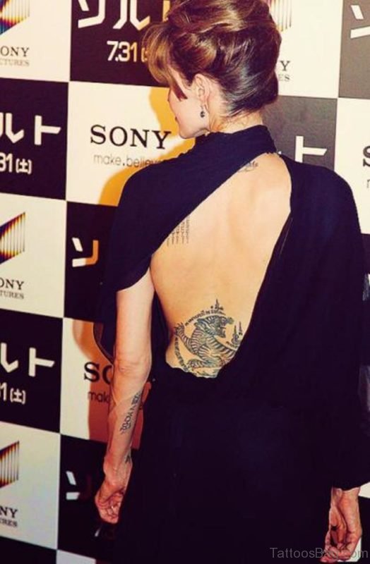 Stylish Angelina Jolie Tattoo