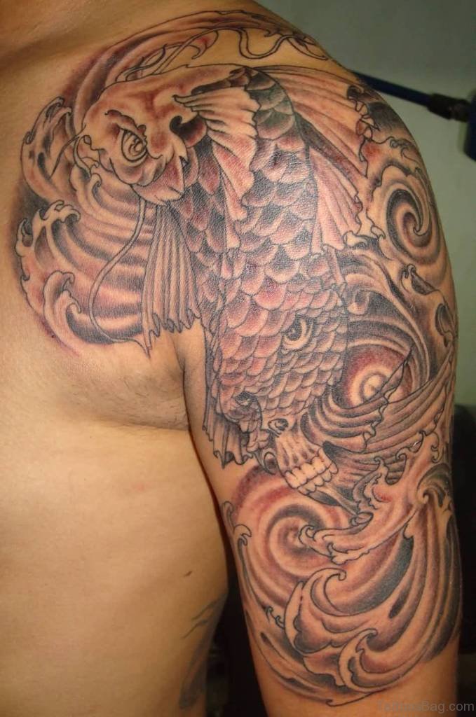 Portal and Black Mesa shoulder tattoos  Shoulder tattoos, Tattoos, Fish  tattoos