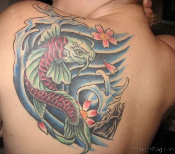 Stylish Koi Fish Tattoo