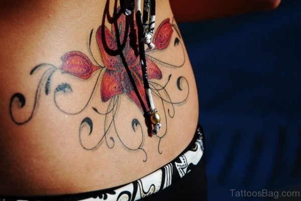 Stylish Lily Flower Tattoo