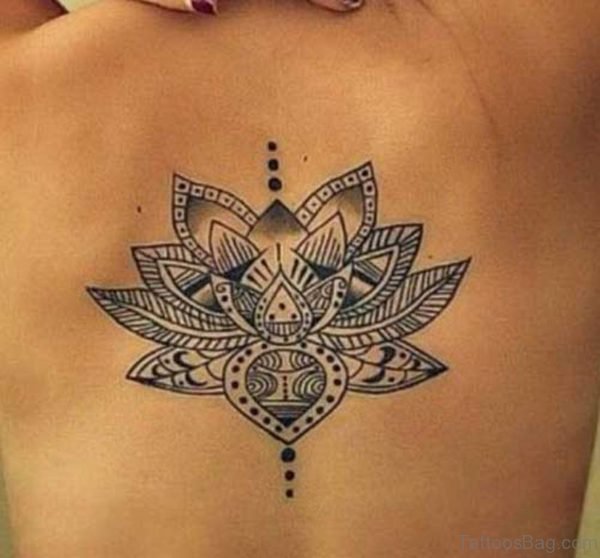 Stylish Lotus Flower Tattoo