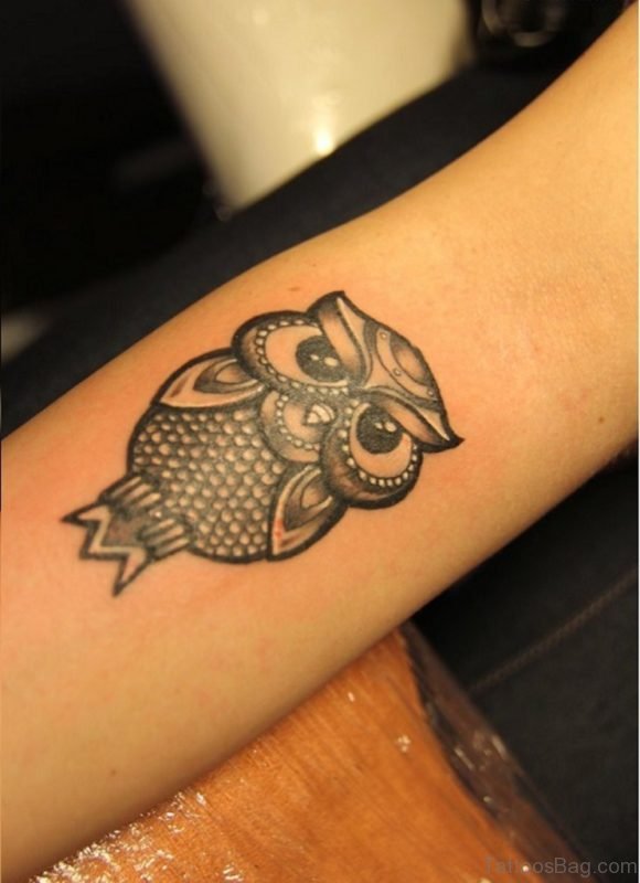 Stylish Owl Tattoo