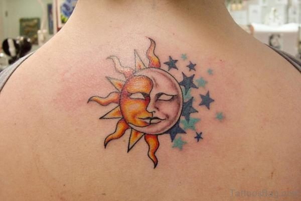Sun And Star Tattoo
