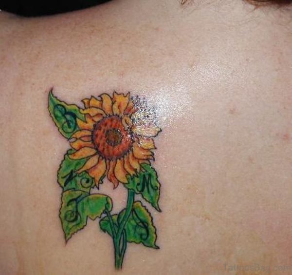 Sunflower Tattoo On Back