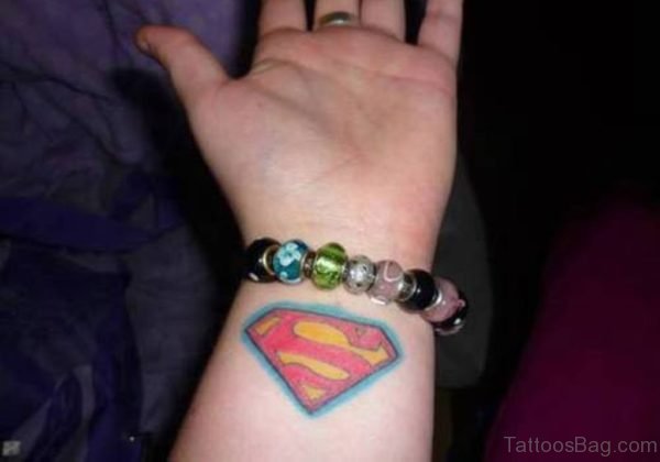 Superman Tattoo On Wrist
