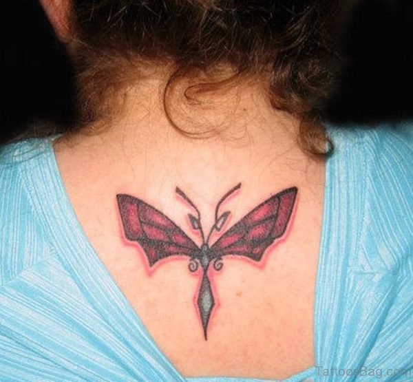 Sweet Dragonfly Tattoo On Back