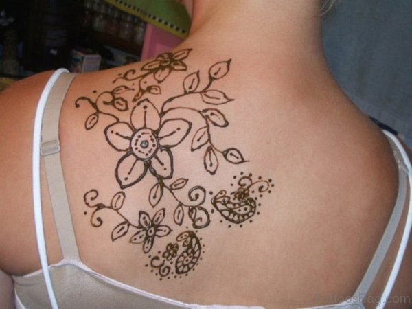 Sweet Henna Shoulder Tattoo