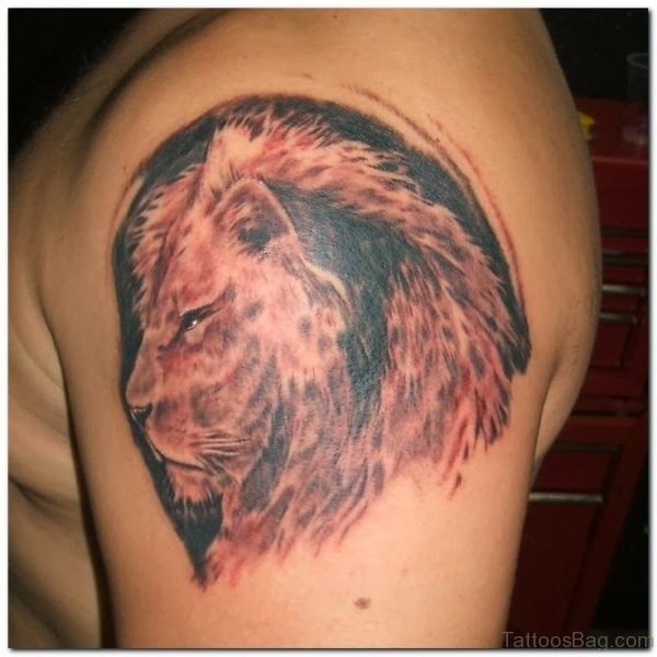 Sweet Lion Face Tattoo