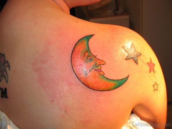 Sweet Moon And Star Tattoo