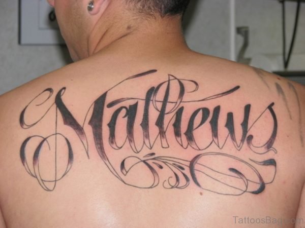 Wording Tattoo On Back